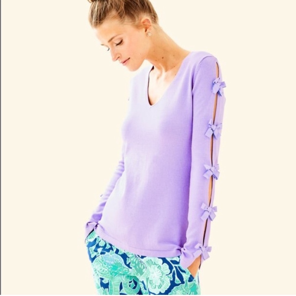 LILLY PULITZER Edina Sweater Sea Urchin Purple
